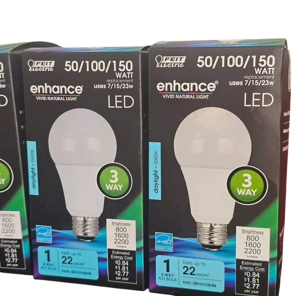 50/100/150 watt 3 way lightbulbs (3  bulbs)